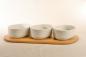 Preview: 3er-Set Dipschälchen aus Buche