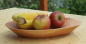 Preview: Handgefertigte Schale aus Lärchenholz von mARTinWood mit frischem Obst