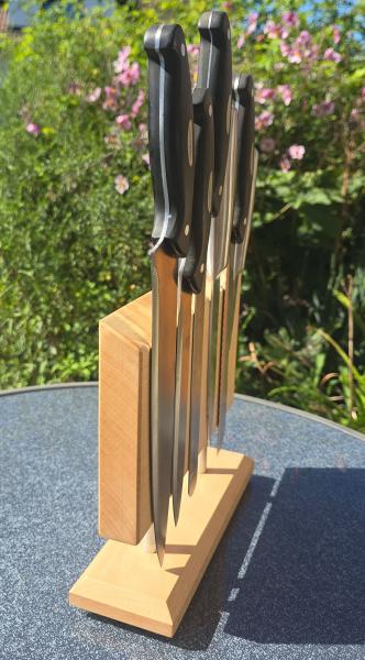 Magnet-Messerhalter „Buche 2“ aus Buchenholz – handgefertigtes Unikat