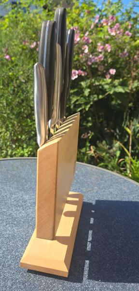 Magnet-Messerhalter „Buche 2“ aus Buchenholz – handgefertigtes Unikat