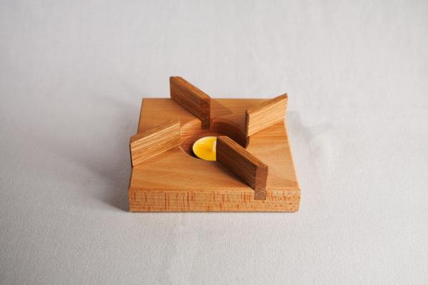 Preview: Stövchen– handgefertigte Holzdekoration aus Holz