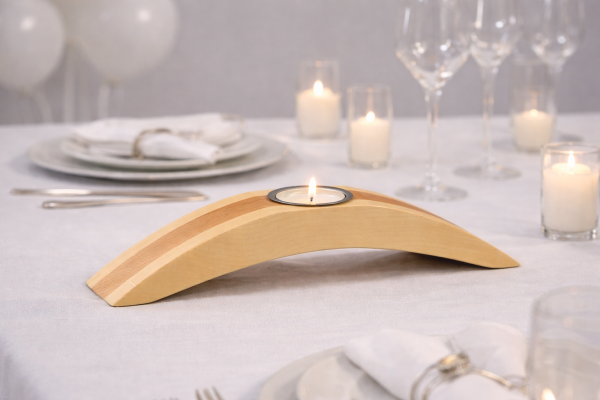 Kerzenbogen "Arc"– handgefertigte Holzdekoration aus Holz
