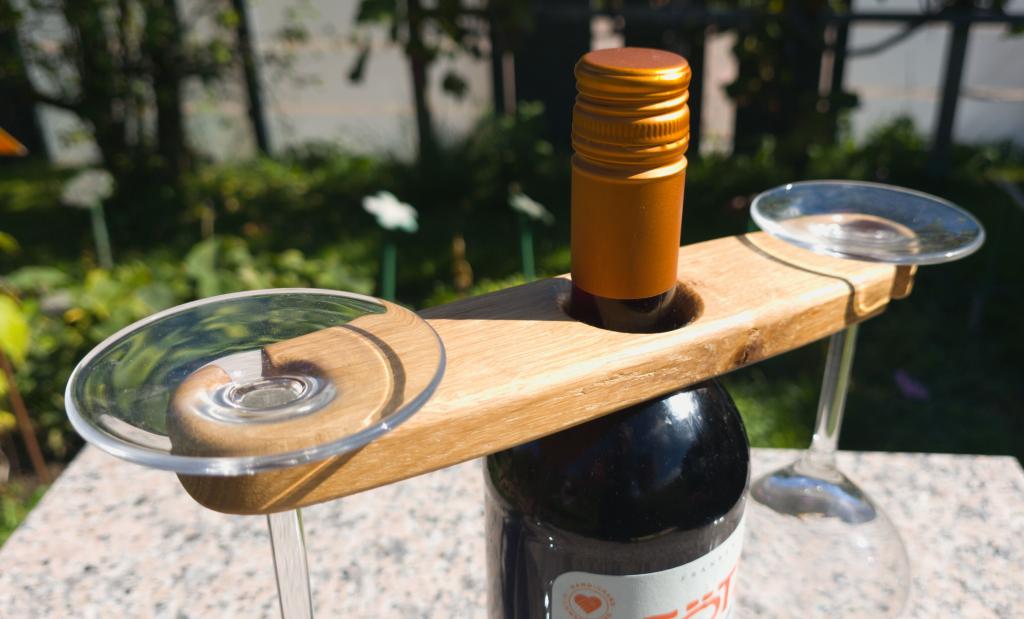 Weinglashalter "Easy" Eiche
