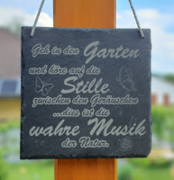 Deko-Schiefertafel Natur Spruch | mARTinWood Handarbeit