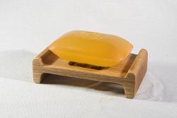 „Handgefertigte Seifenschale aus Eichenholz, fein geschliffen und geölt“